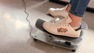 Füße aufs Moveo stellen und schon wird man durchgewackelt. 