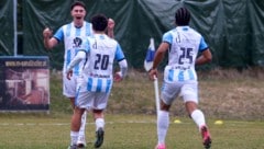 Mirnes Kahrimanovic (li.) traf erneut beim Sieg von Bischofshofen.