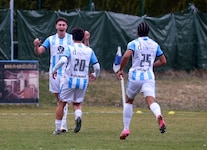 Mirnes Kahrimanovic (li.) traf erneut beim Sieg von Bischofshofen.