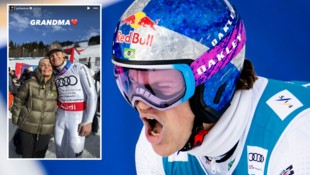 Auch seine Großmutter durfte den Triumph im Zielraum erleben. 