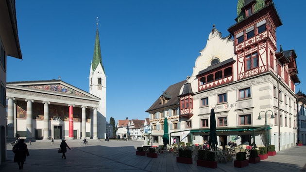 Der Marktplatz in Dornbirn.