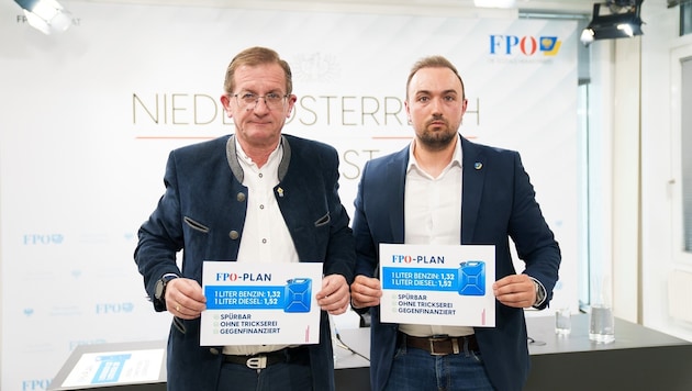 Eigene Berechnungen zum Spritpreis stellten Dieter Dorner und Alexander Murlasits an.