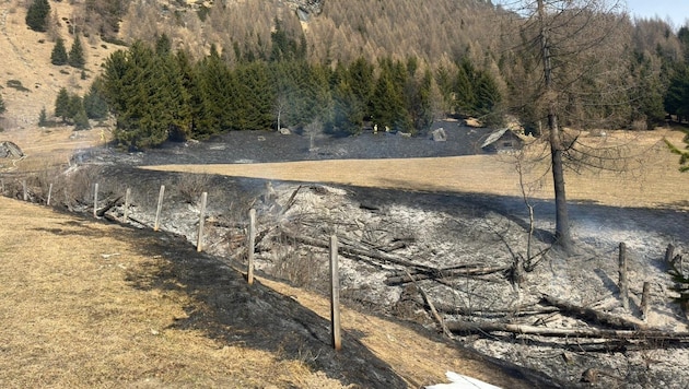 Der Flurbrand entwickelte sich großflächig. 1,1 Hektar sind betroffen.