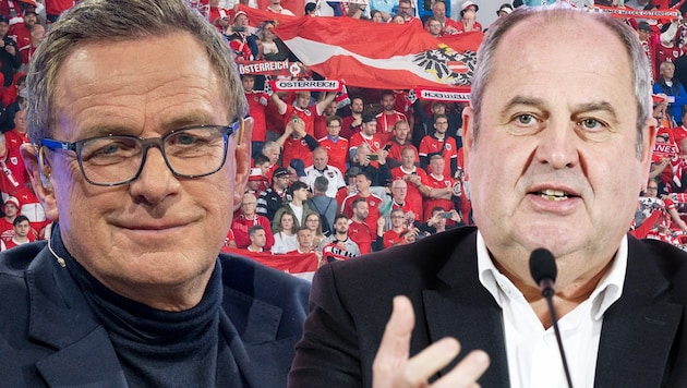 ÖFB-Präsident Josef Pröll (re.) bestätigt Gespräche mit Ralf Rangnick – von einem offiziellen, ...