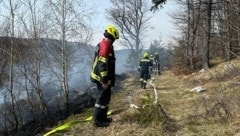 Neun Feuerwehren stehen aktuell am Schöckl im Einsatz