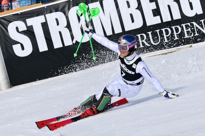 Trotz seines Ausfalls zeigte sich Lucas Pinheiro Braathen gut gelaunt.