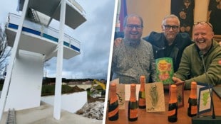 Auf den 10-Meterturm kommt eine Kletterwand, da wo früher das Becken war, entsteht unter anderem ...