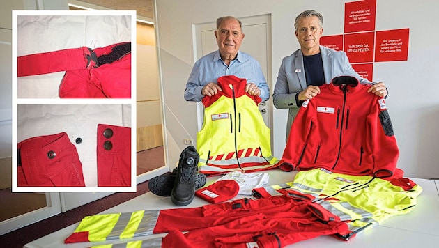Die steirische Rotkreuz-Führung zeigte der „Krone“ am Mittwoch die neuen Uniformen: ...
