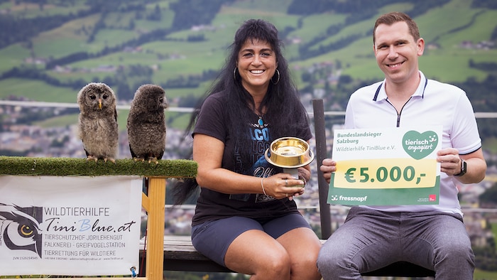 Sieger 2025 im Salzburger Tennengau: Die Wildtierhilfe „TiniBlue“ bietet verletzten und ...