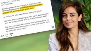 Collien Fernandes machte auf Instagram Morddrohungen öffentlich. Den Besuch einer Demonstration ...