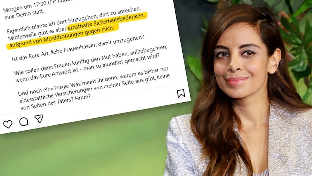 Collien Fernandes machte auf Instagram Morddrohungen öffentlich. Den Besuch einer Demonstration ...