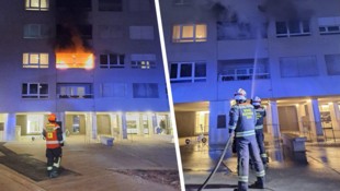 Die Flammen griffen vom Balkon auf die Wohnung über.