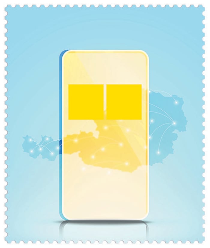 Die Yellow-Sonderbriefmarke