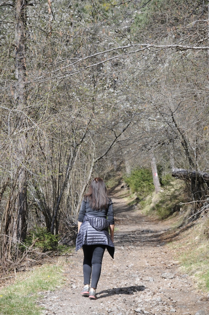 Auf einem Steig bzw. Fußweg wandern wir hinauf zur Kirche.