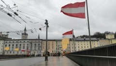 Die Statsbrücke in Salzburg.