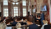 Markus Stotter, Bundesrats-Präsident und Oberlienzer Bürgermeister, war zu Gast im Landtag.