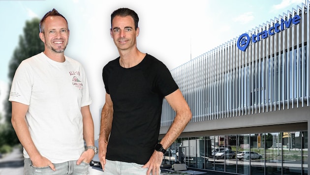 Der Hauptsitz von Tractive ist in Pasching. Die Geschäfte führen Michael Hurnaus (am Bild links) ...