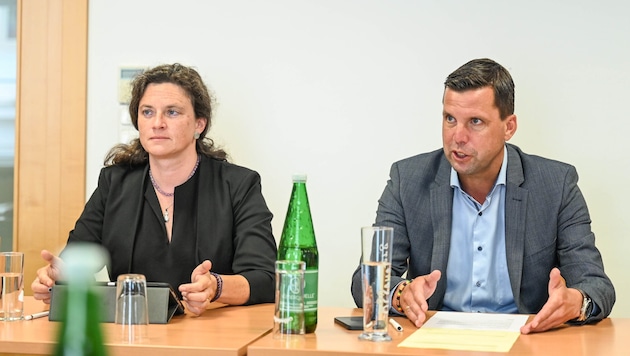 Stadtvize Ulrike Feichtinger (Grünen) und Bürgermeister Stefan Krapf (VP) sind nicht mehr ...