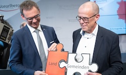 Sie vertragen sich wieder: Landeshauptmann Markus Wallner und Gemeindeverbandspräsident Walter ...