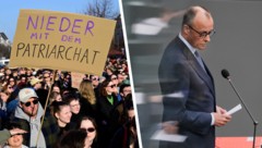 Bundeskanzler Friedrich Merz steht nach seiner ersten Äußerung zum Thema Gewalt gegen Frauen – ...