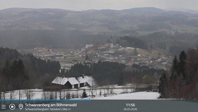 Im Böhmerwald hat der Winter noch einmal ein Lebenszeichen gegeben