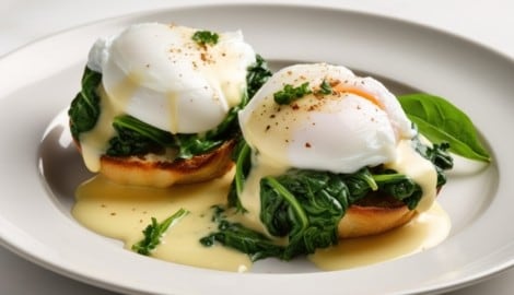 Eggs Florentine sind die vegetarische Variante von Eggs Benedict, statt Schinken gibt’s hier ...