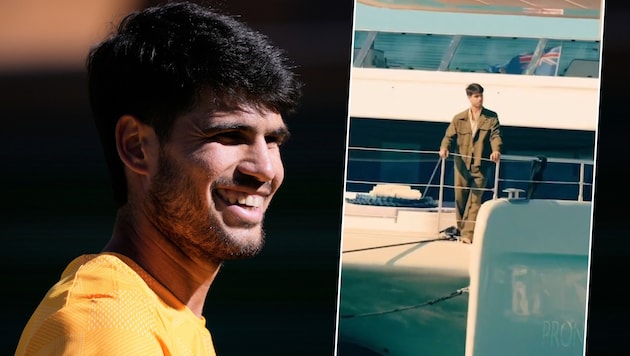 Carlos Alcaraz und sein neues „Spielzeug“ – eine Luxus-Yacht.