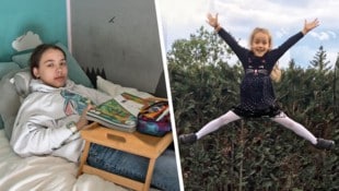 Krone KREATIV/Doris Seebacher, zVG Sophie heute – ans Bett gefesselt in ihrem abgedunkelten Zimmer. Und Sophie vor fünf Jahren als ...