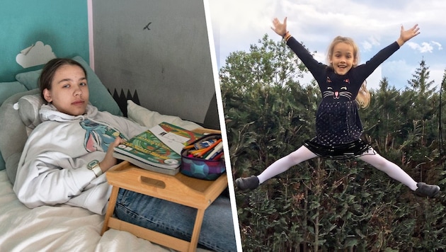 Sophie heute – ans Bett gefesselt in ihrem abgedunkelten Zimmer. Und Sophie vor fünf Jahren als ...