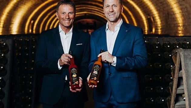 Peter Treml und Schlumberger-CEO Florian Czink