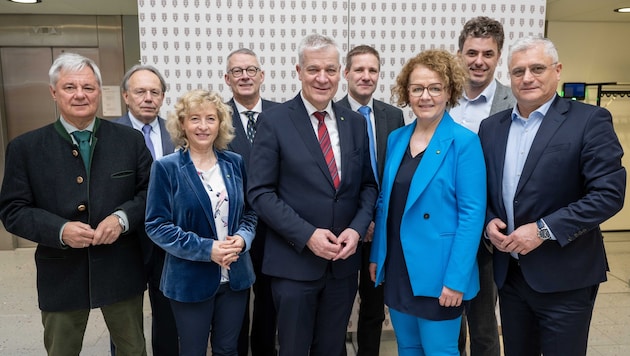 Lenker des Gesundheitsplans: Die Landesräte Eva Prischl, Anton Kasser, Christiane ...