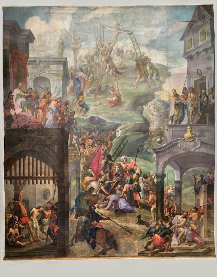 Das Tuch in seiner ganzen Pracht.