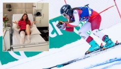 ÖSV-Hoffnung Pia Hauzenberger im Krankenbett: Ihr Kreuzband ist gerissen.