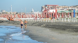 Der Strand Lido di Ostia bei Rom