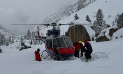 Bei schlechtem Wetter konnte der Heli nicht bis hinauf zur Kürsingerhütte fliegen. 
