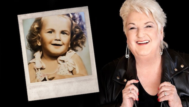 „Ich war auch einmal süß“, sagt Stefanie Werger mit Blick auf ihr Kinderfoto.