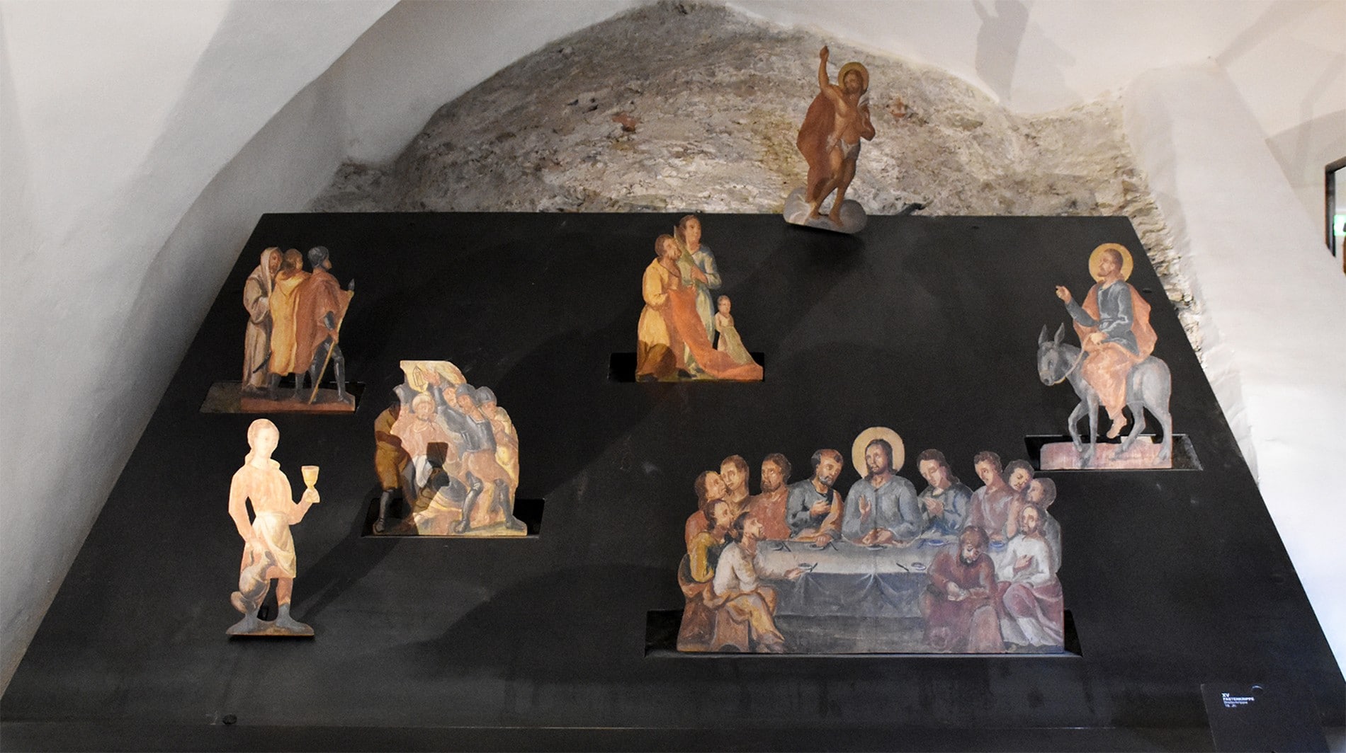 Ein Teild er Bretterkrippe in der Schatzkammer Gurk.