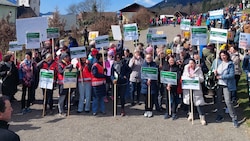 Zu Beginn der Osterferien kam es in Aflenz zu einer großen Demonstration. 