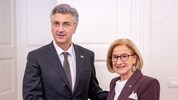 Austausch mit Premierminister Plenković: Mikl-Leitner war zu Gesprächen in Kroatien.