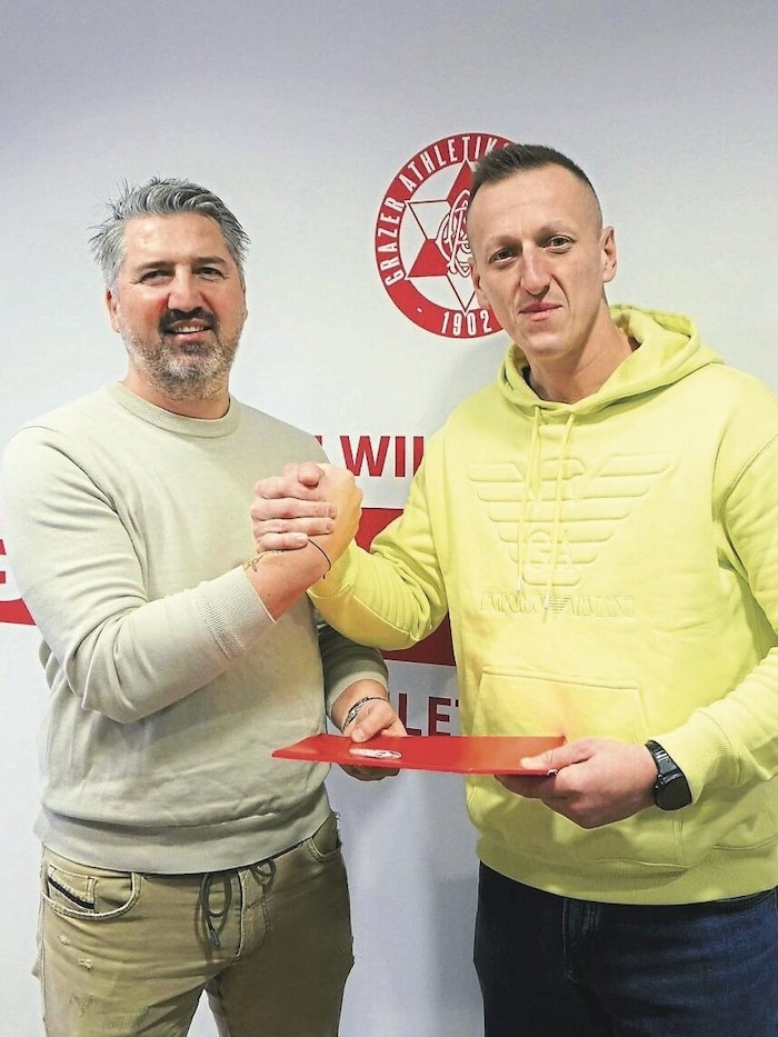 Sergii Litovchenko (re.) mit GAK-Akademieleiter Zach.