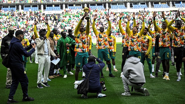 Pokal-Ehrenrunde in Paris