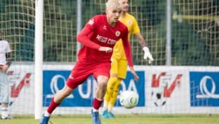 Dornbirn-Verteidiger Ben Brzaj traf zum 1:1 gegen den FC Lustenau.