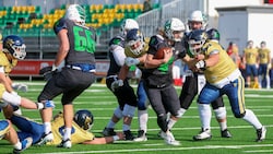 Starker Auftritt: Quarterback Gavin Sukup (M.) und die Ducks.