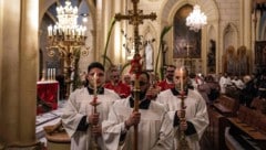 In Jerusalem waren viele Palmsonntagsprozessionen abgesagt worden aufgrund der aktuellen ...