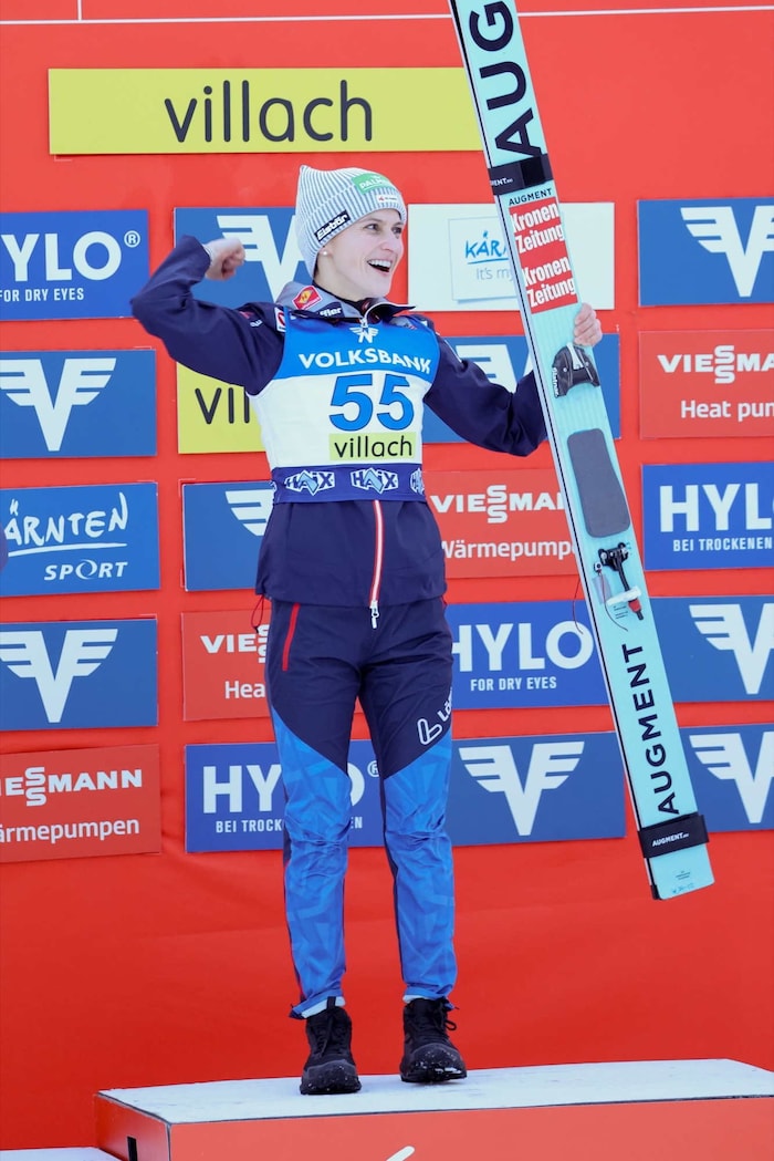 Ihren bislang letzten Weltcupsieg feierte Eva Pinkelnig im Jänner 2025 in Villach.