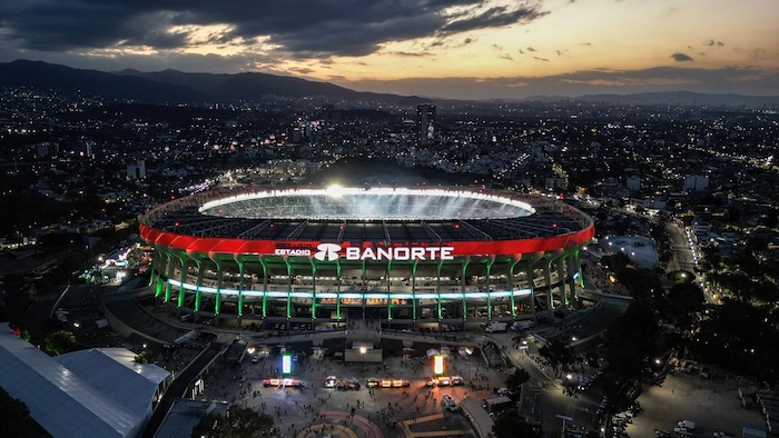 Im Estadio Banorte (Fußballfans eher als Aztekenstadion bekannt) wird die WM bald eröffnet.