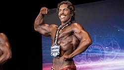 Joe Baena trat am Wochenende in Papas Fußstapfen: Der Sohn von Arnold Schwarzenegger konnte sich ...