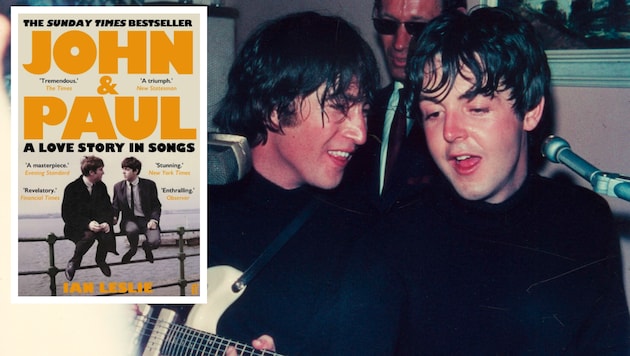 Komplizierte Beziehung: John Lennon und Paul McCartney bei einer spontanen Jam-Session 1964 in ...