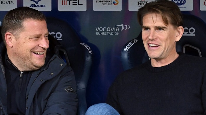 Sportvorstand Max Eberl (li.) und Sportdirektor Christoph Freund