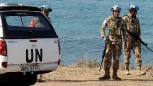 Archivbild aus dem Jahr 2022: UNIFIL-Soldaten an einer Küstenstraße im Süden des Libanon